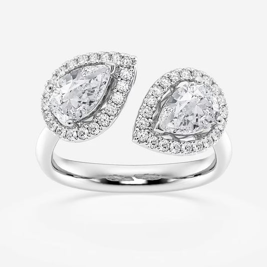 Pear Toi-et-Moi Ring