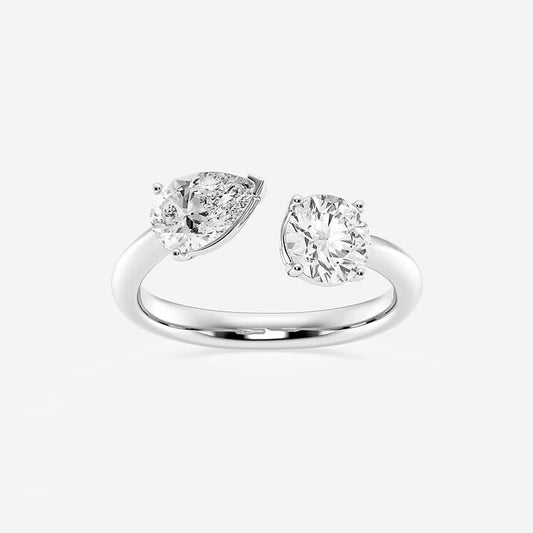 1.5 CTs Pear & Round Toi-et-Moi Ring