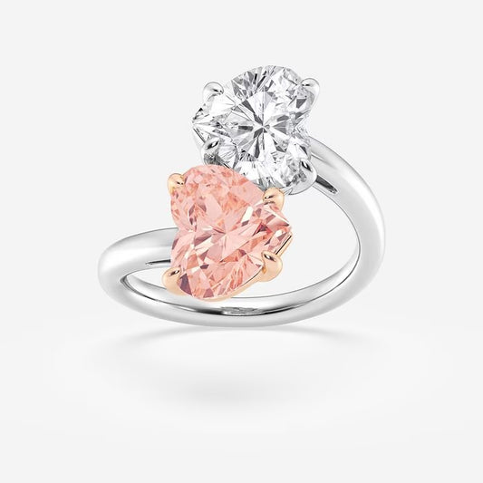 6CT Heart's Toi-et-Moi Ring