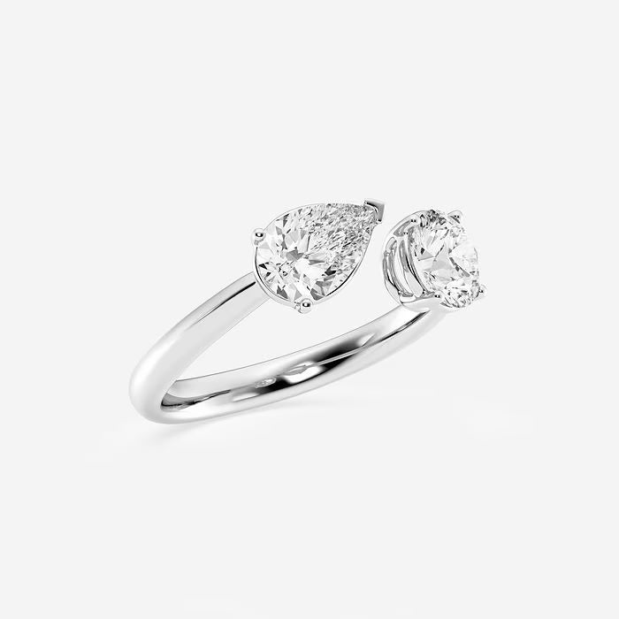 1.5 CTs Pear & Round Toi-et-Moi Ring