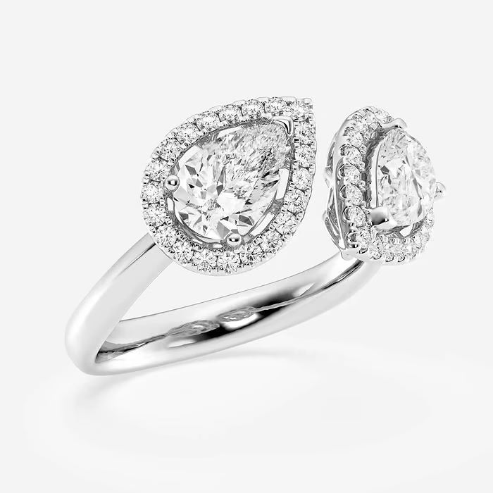 Pear Toi-et-Moi Ring