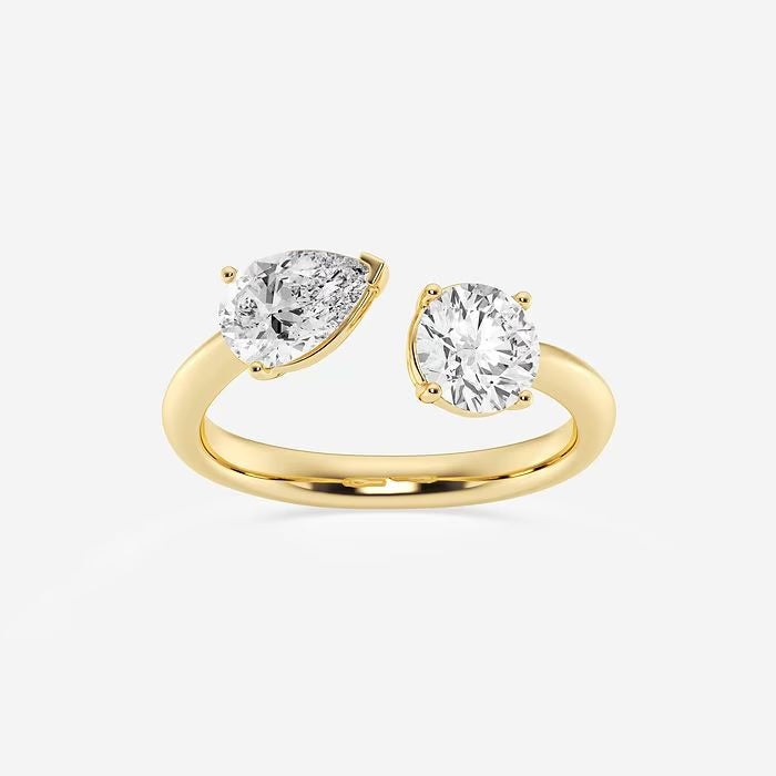 1.5 CTs Pear & Round Toi-et-Moi Ring