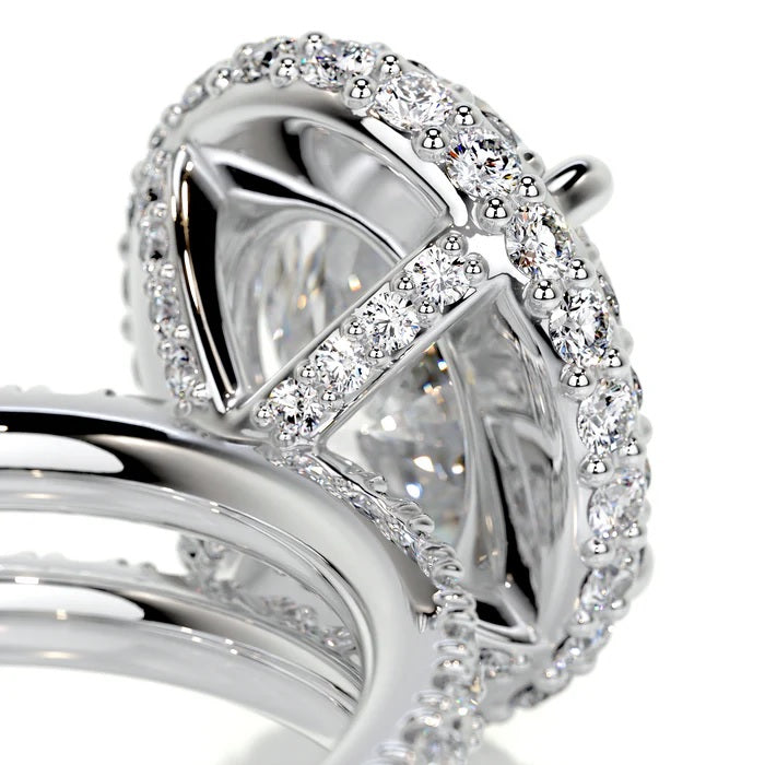 2 CT Solitaire Oval Diamond Accent Ring
