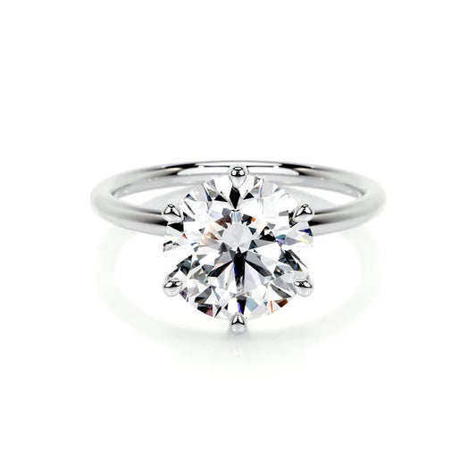 2CT Brilliant Round Solitaire Diamond Ring
