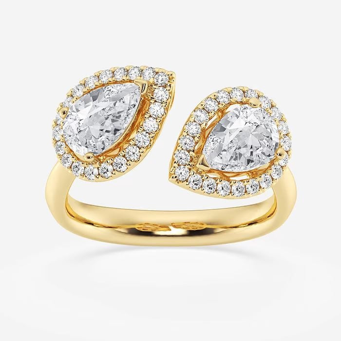 Pear Toi-et-Moi Ring