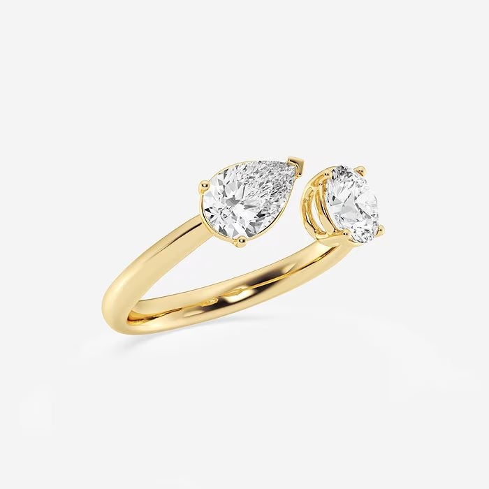 1.5 CTs Pear & Round Toi-et-Moi Ring