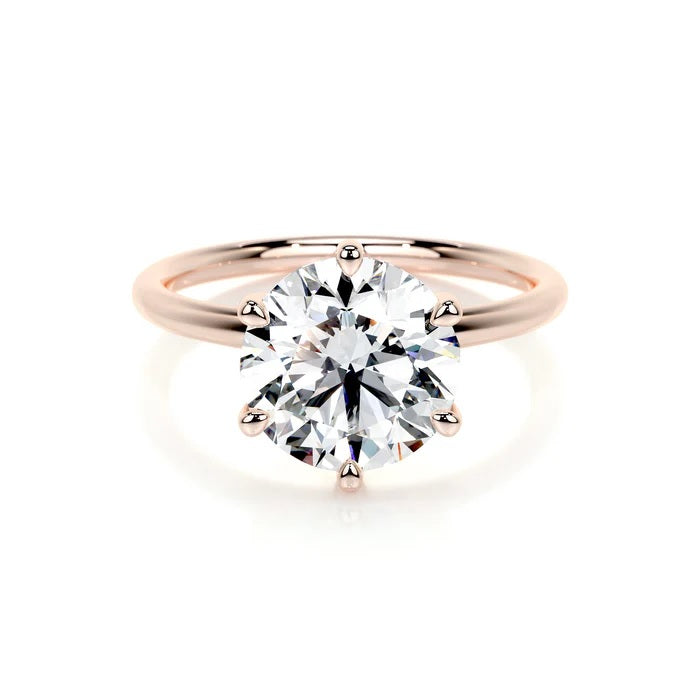 2CT Brilliant Round Solitaire Diamond Ring