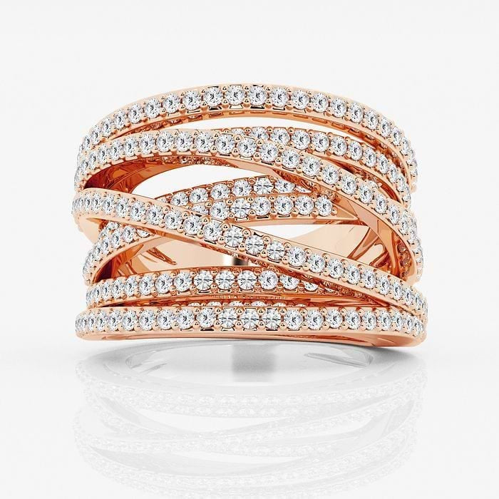 2.5 CT Round Crossover Diamond Ring