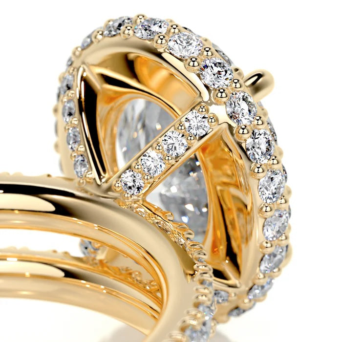 2 CT Solitaire Oval Diamond Accent Ring