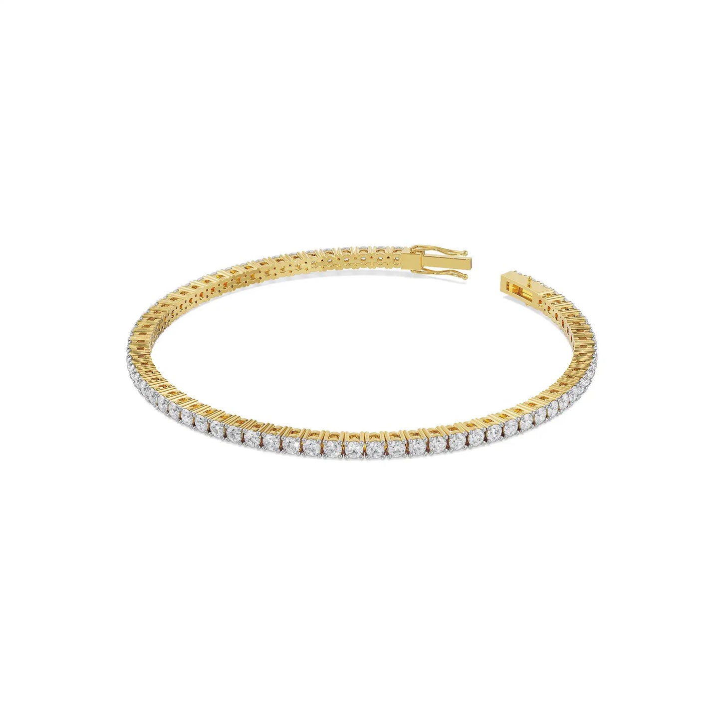 3Cts Brilliant Round Diamond Tennis Bracelet