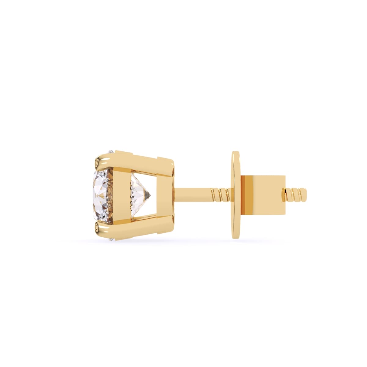 0.50cts Brilliant Round Solitaire Diamond Stud Earrings