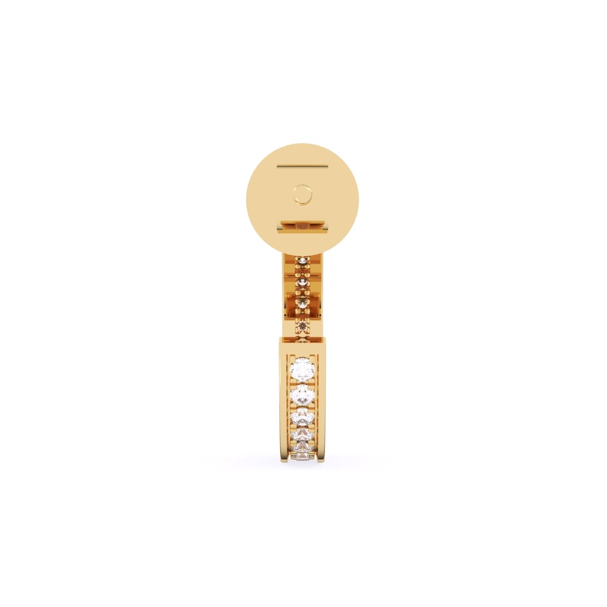 0.6 TCW Round Diamond hoops Earrings