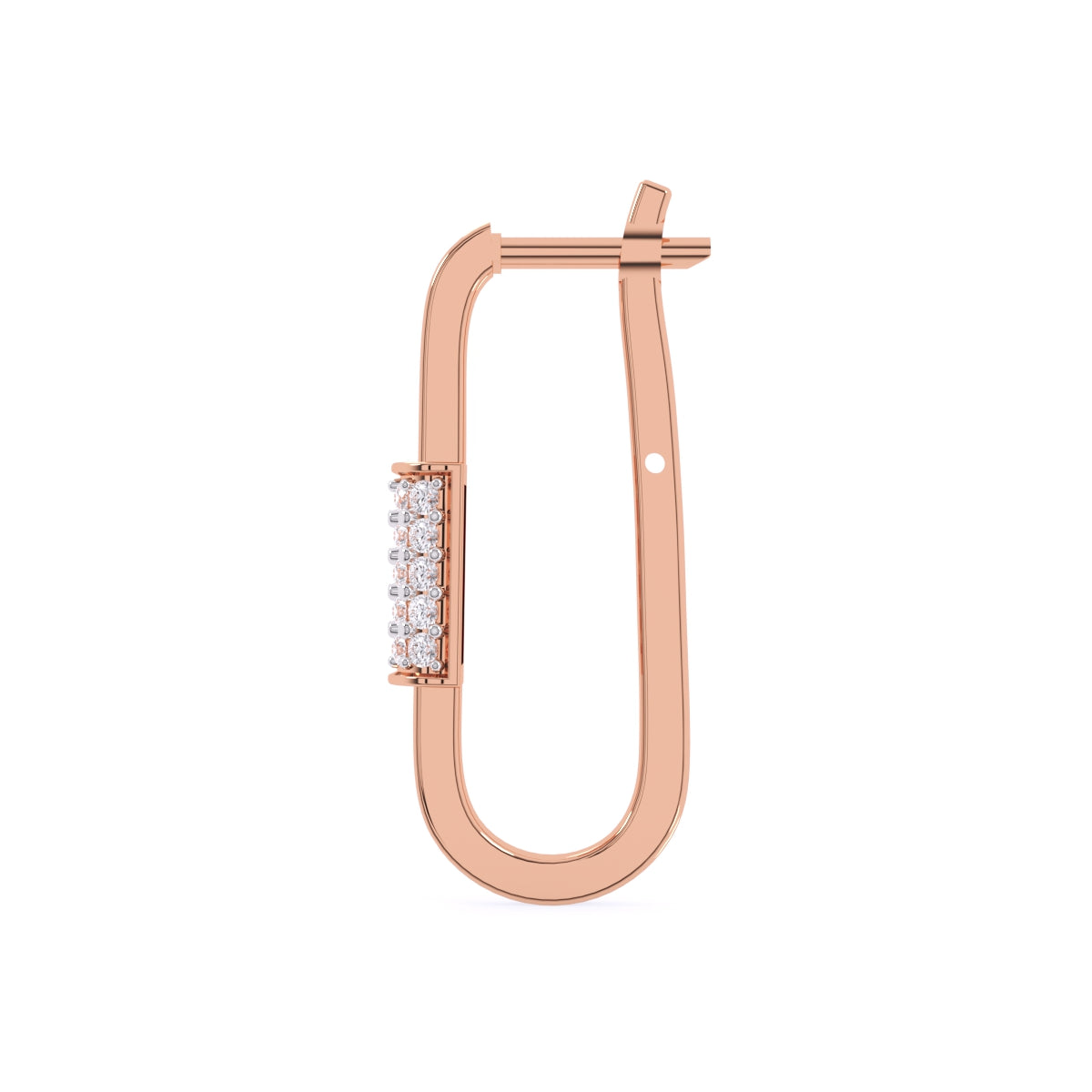 Fancy Round Diamond Hoops Earrings