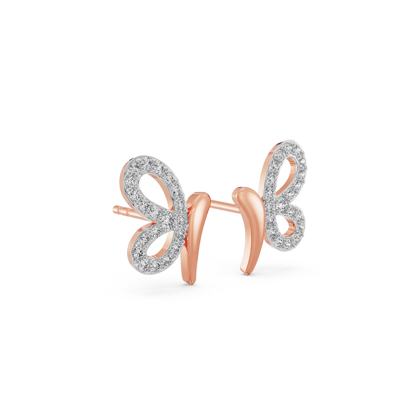 Fluttering Flair Diamond Stud Earrings