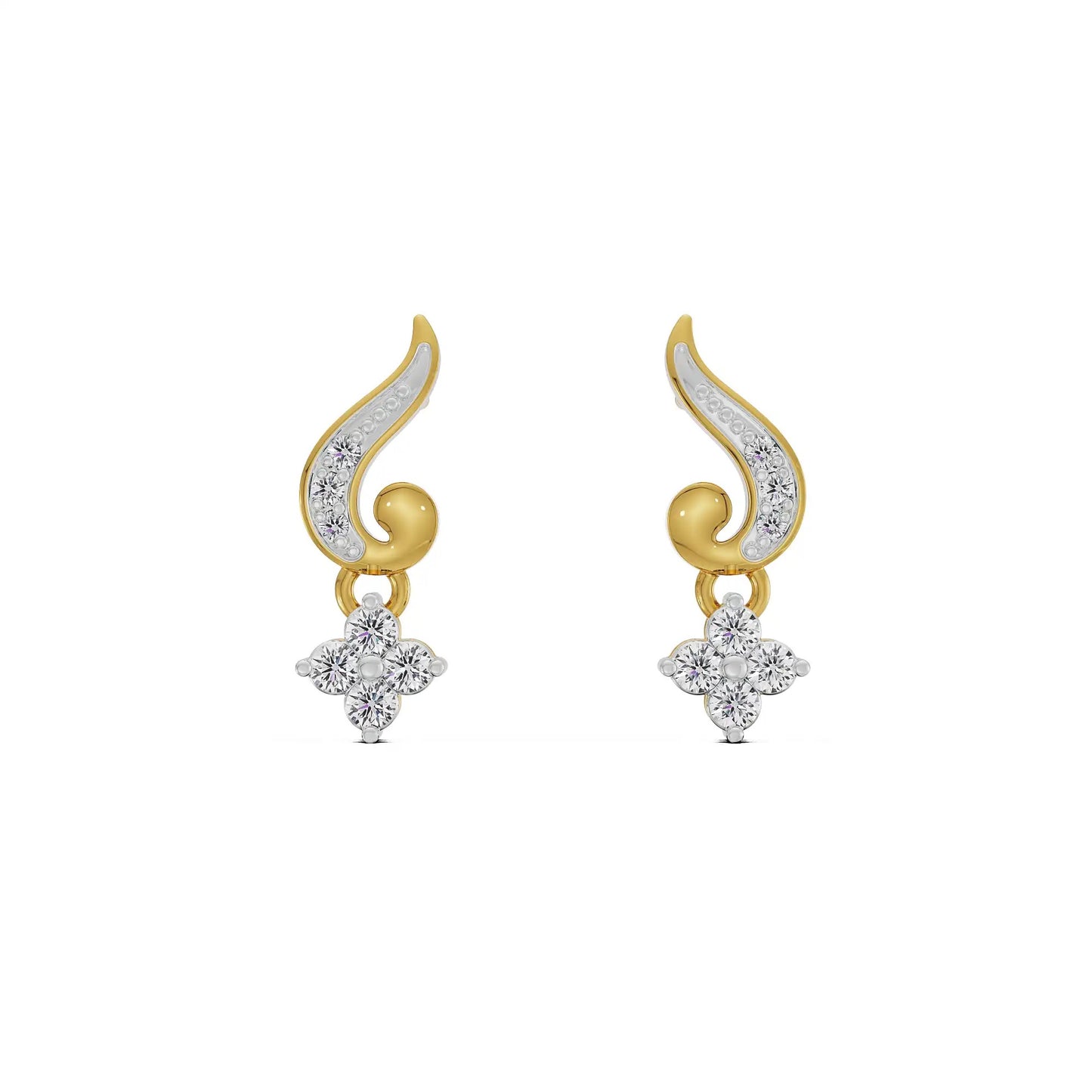 Gleaming Akira Diamond Stud Earrings