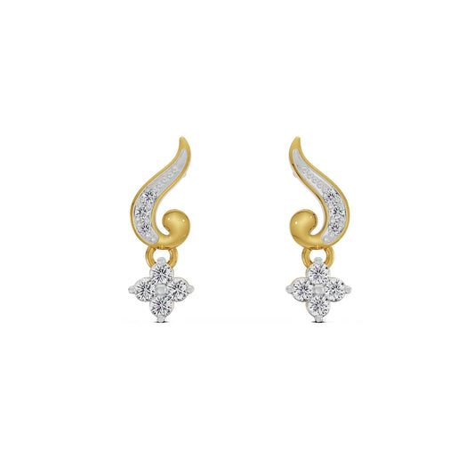 Gleaming Akira Diamond Stud Earrings
