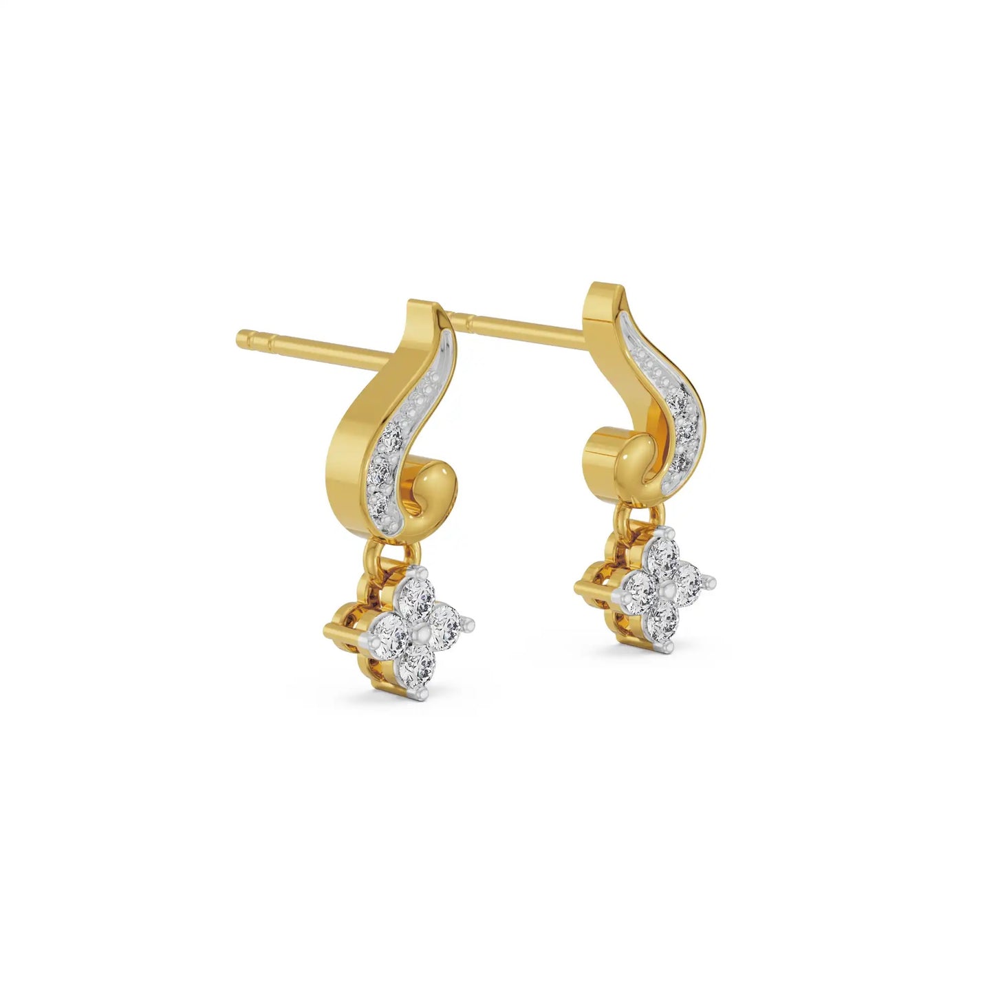 Gleaming Akira Diamond Stud Earrings