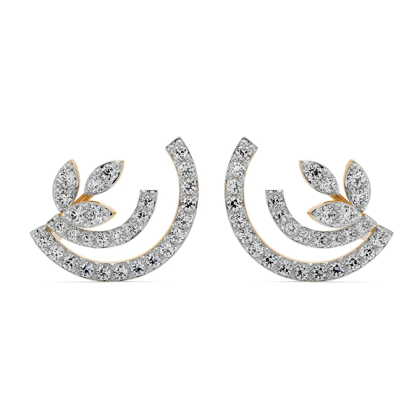 Glamorous Diamond Stud Earrings