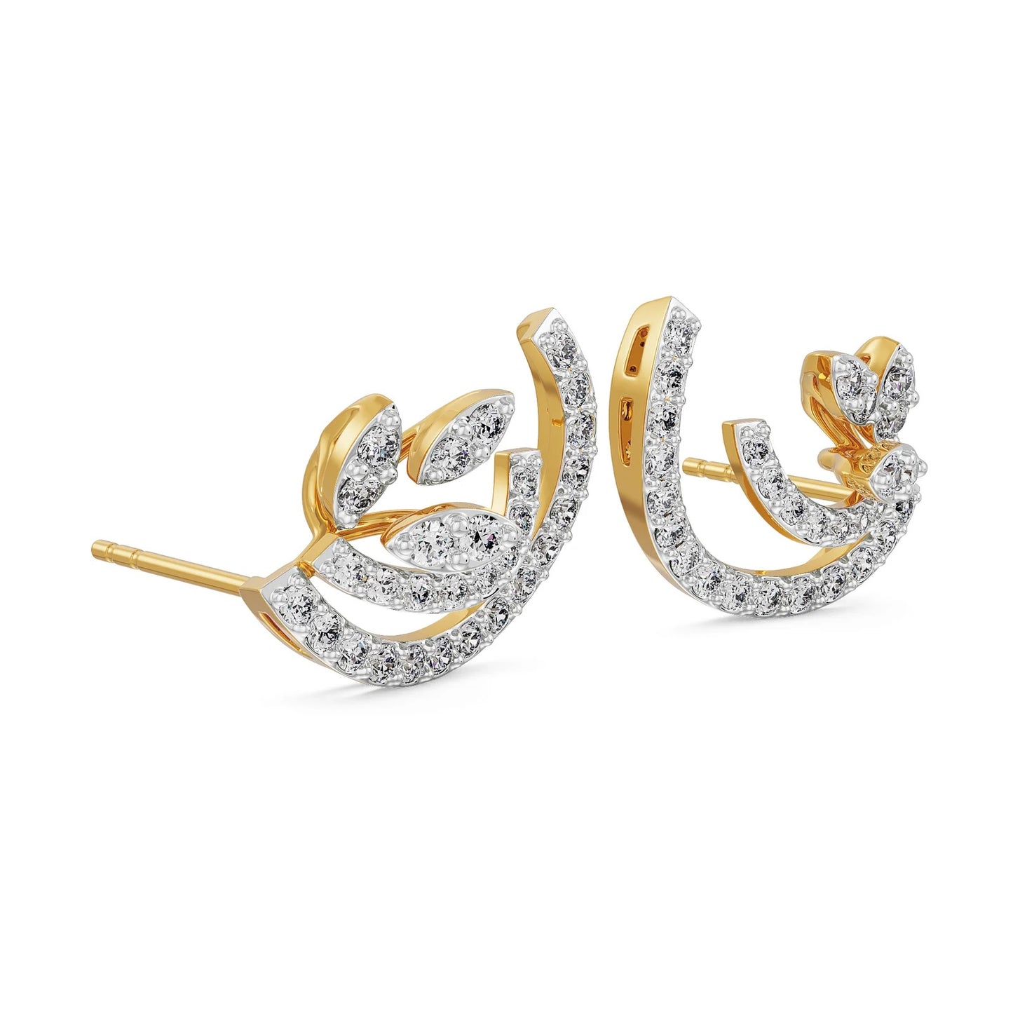 Glamorous Diamond Stud Earrings