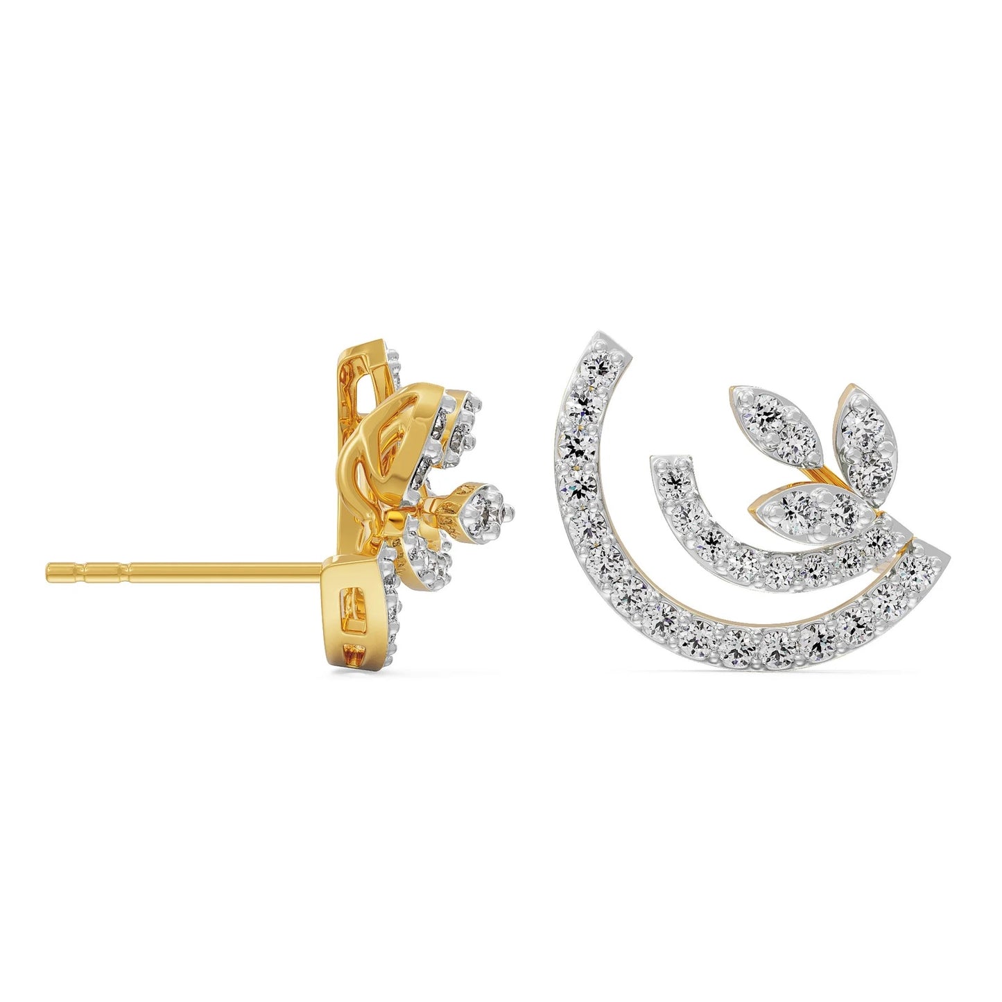 Glamorous Diamond Stud Earrings