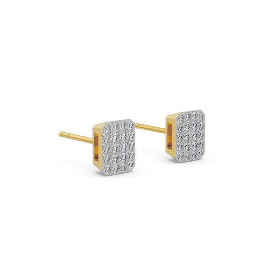 Glamorous Diamond Cluster Stud Earrings