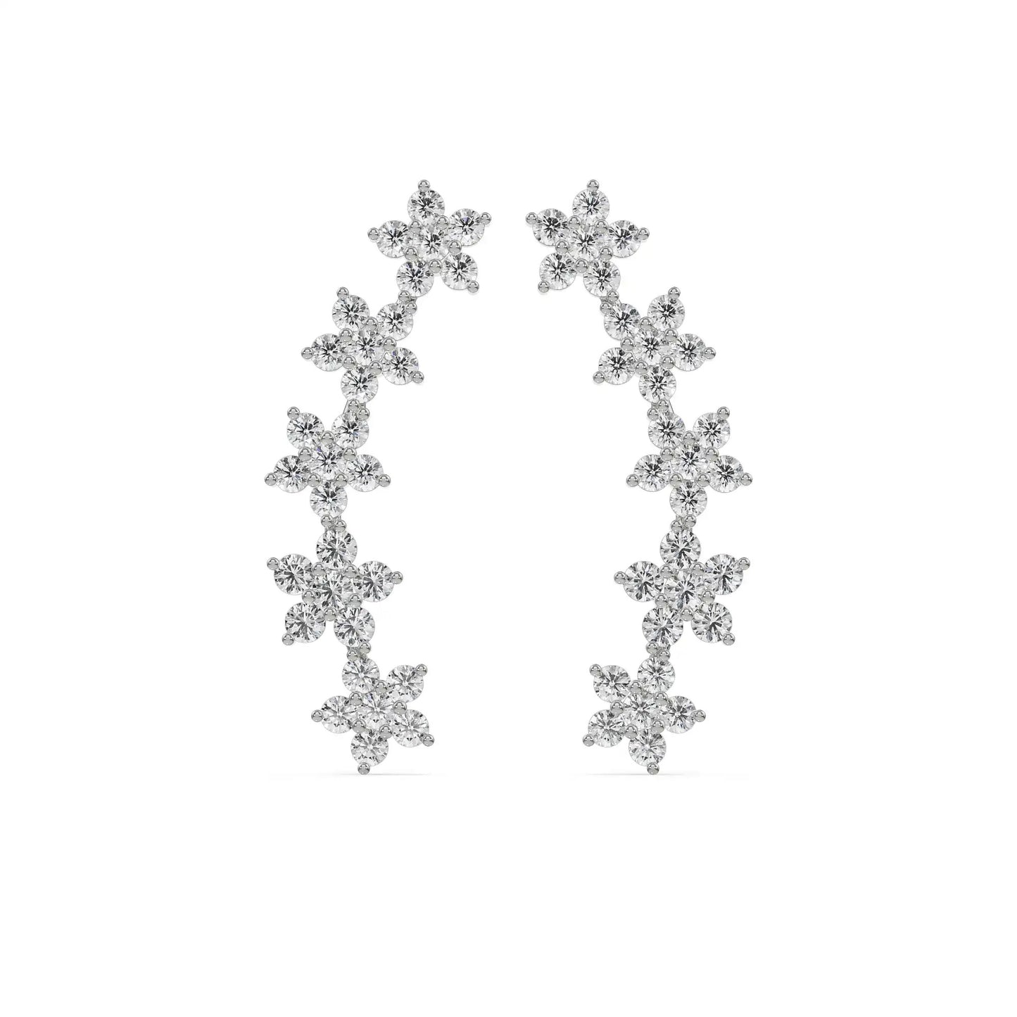 Starry Diamond Stud Earrings