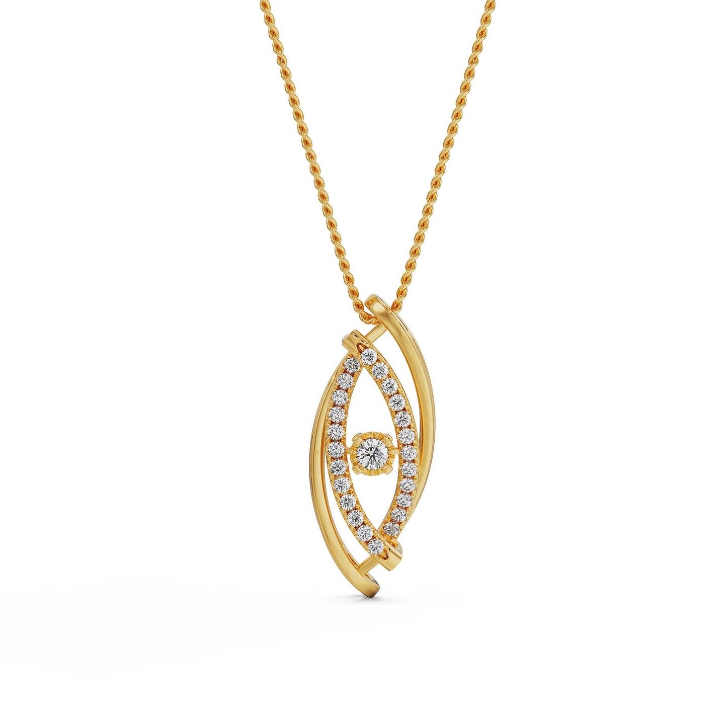Classic Evil Eye Diamond Necklace