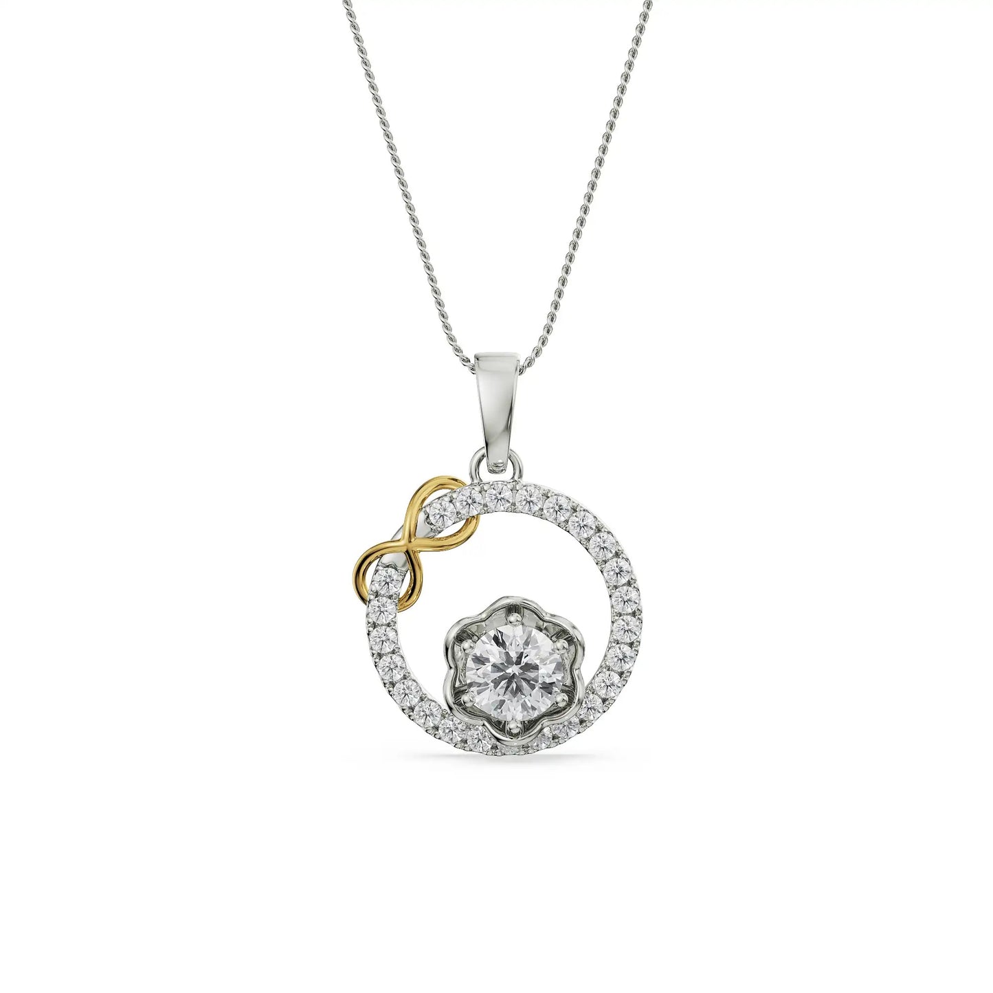 Circle Infinity Diamond Necklace