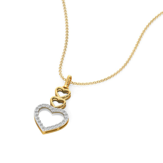 Connected Hearts Diamond Necklace