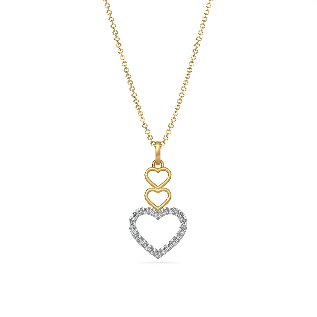 Connected Hearts Diamond Necklace