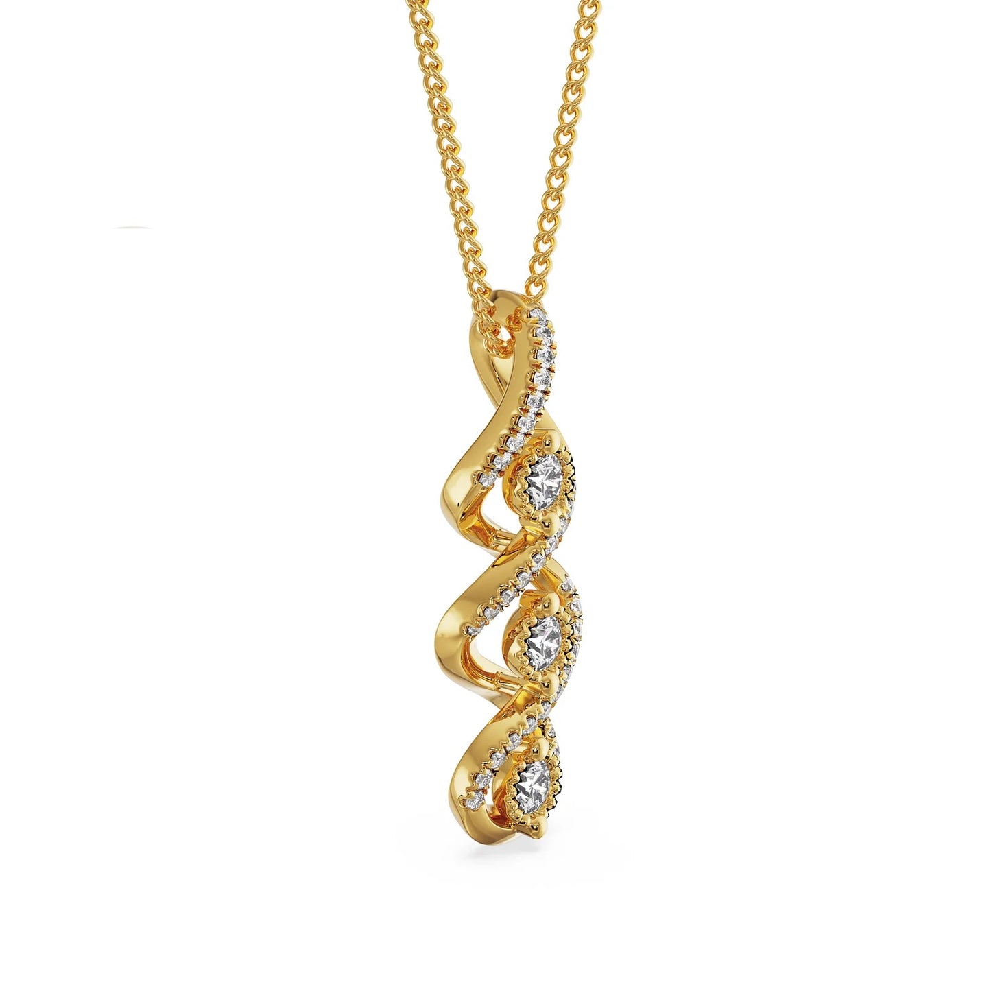 Interlocking Diamond Necklace