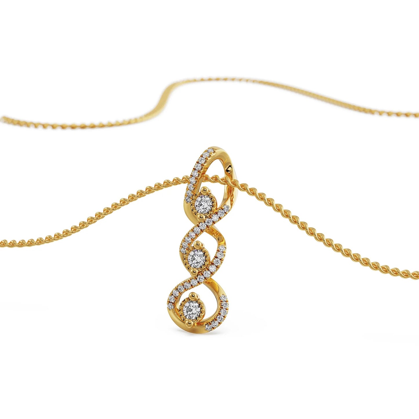 Interlocking Diamond Necklace