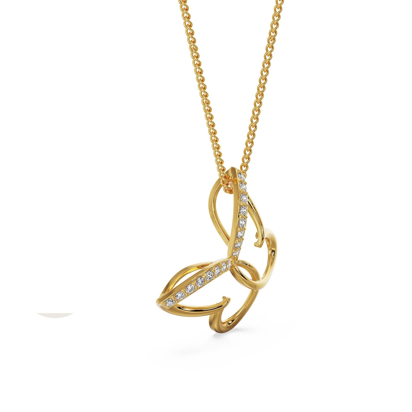 Minimalist Butterfly Diamond Necklace