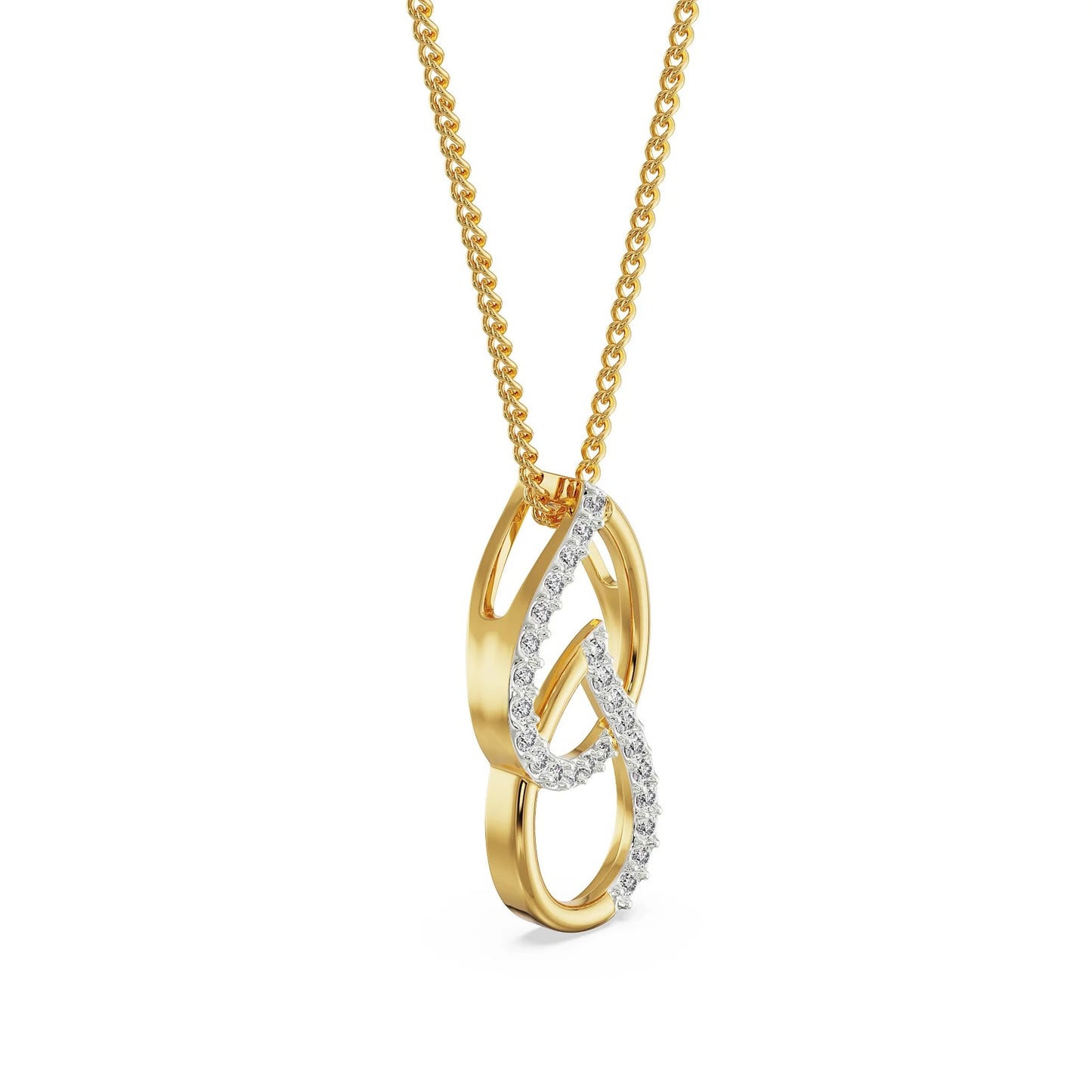 Regal Pear Diamond Necklace