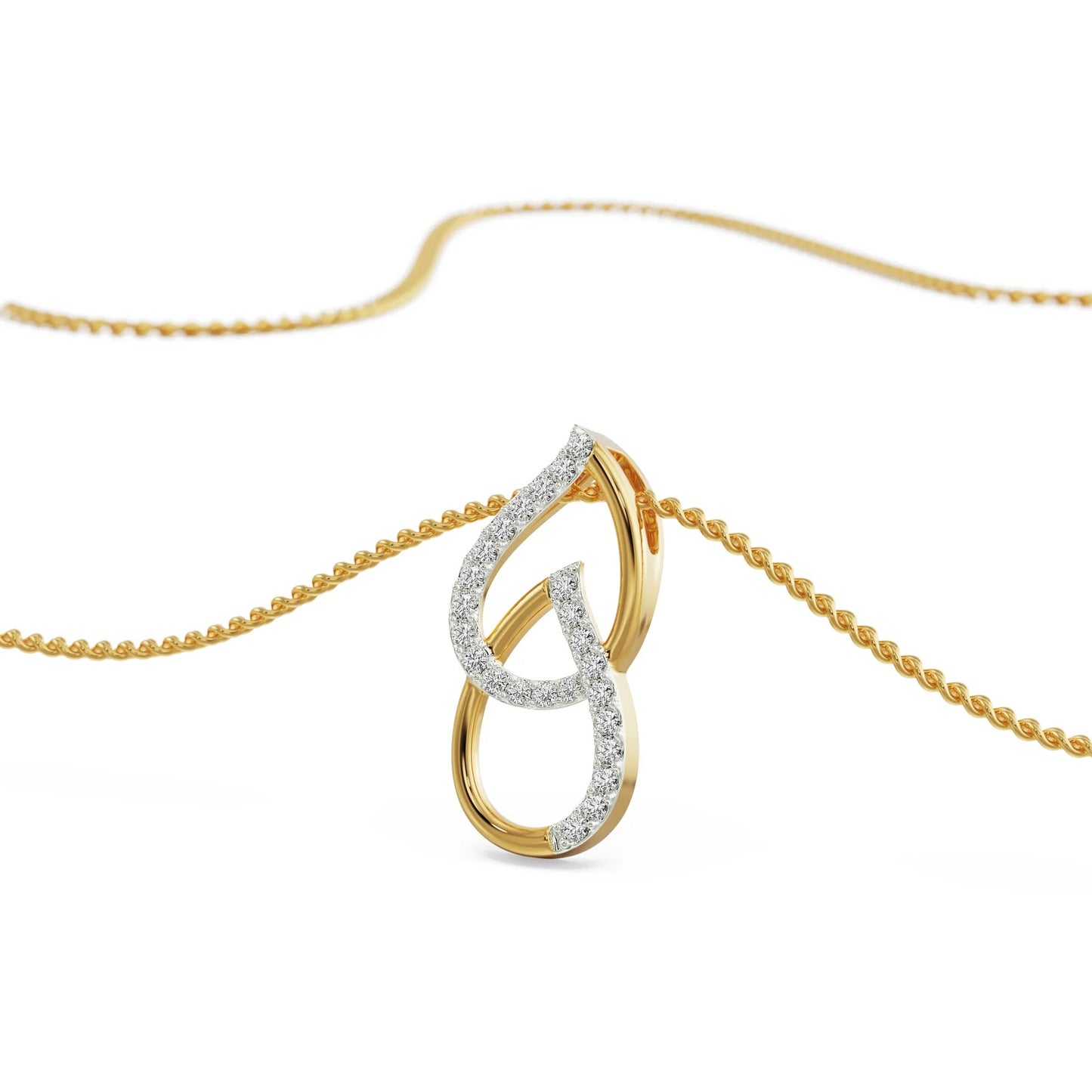 Regal Pear Diamond Necklace