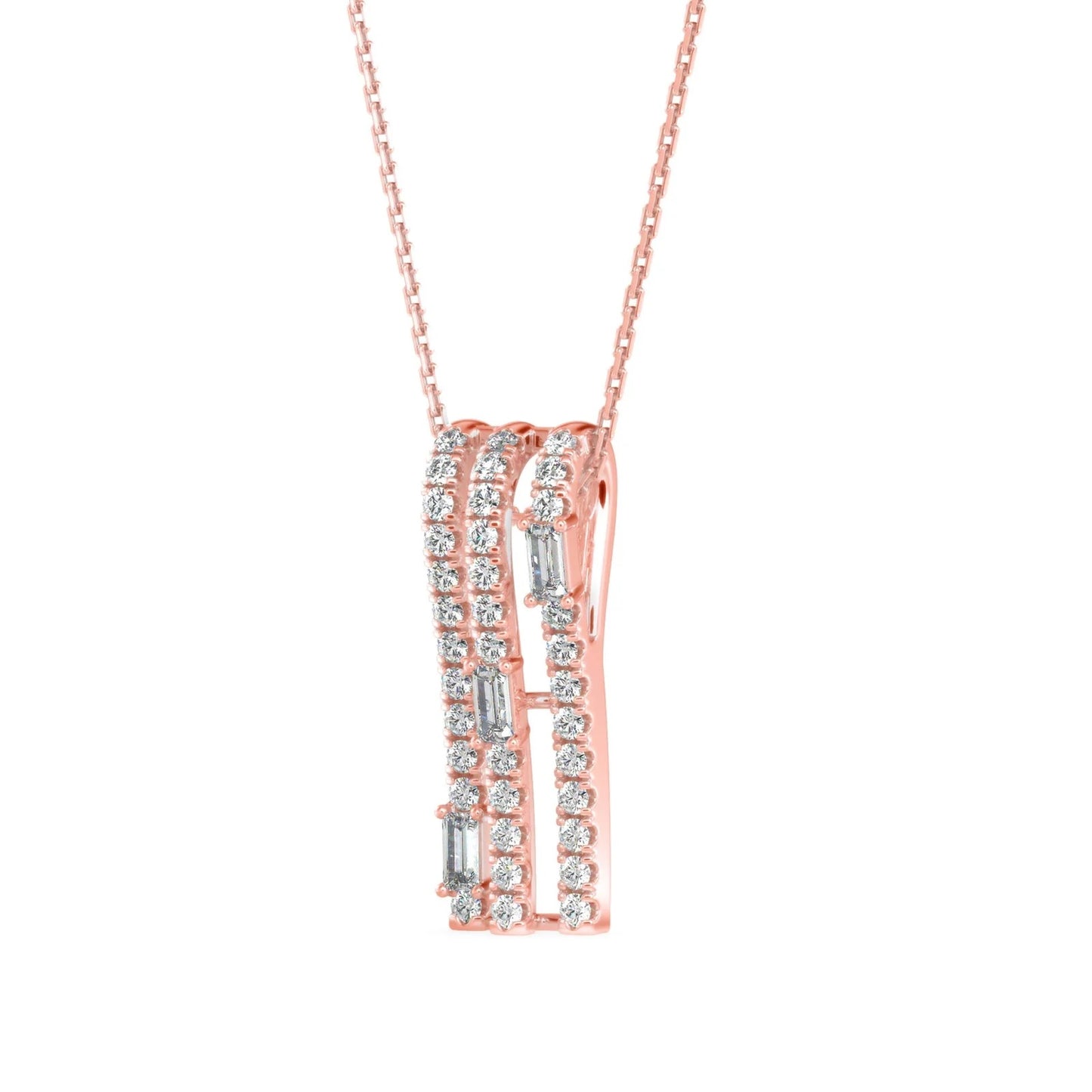 Vertical Bar Diamond Necklace