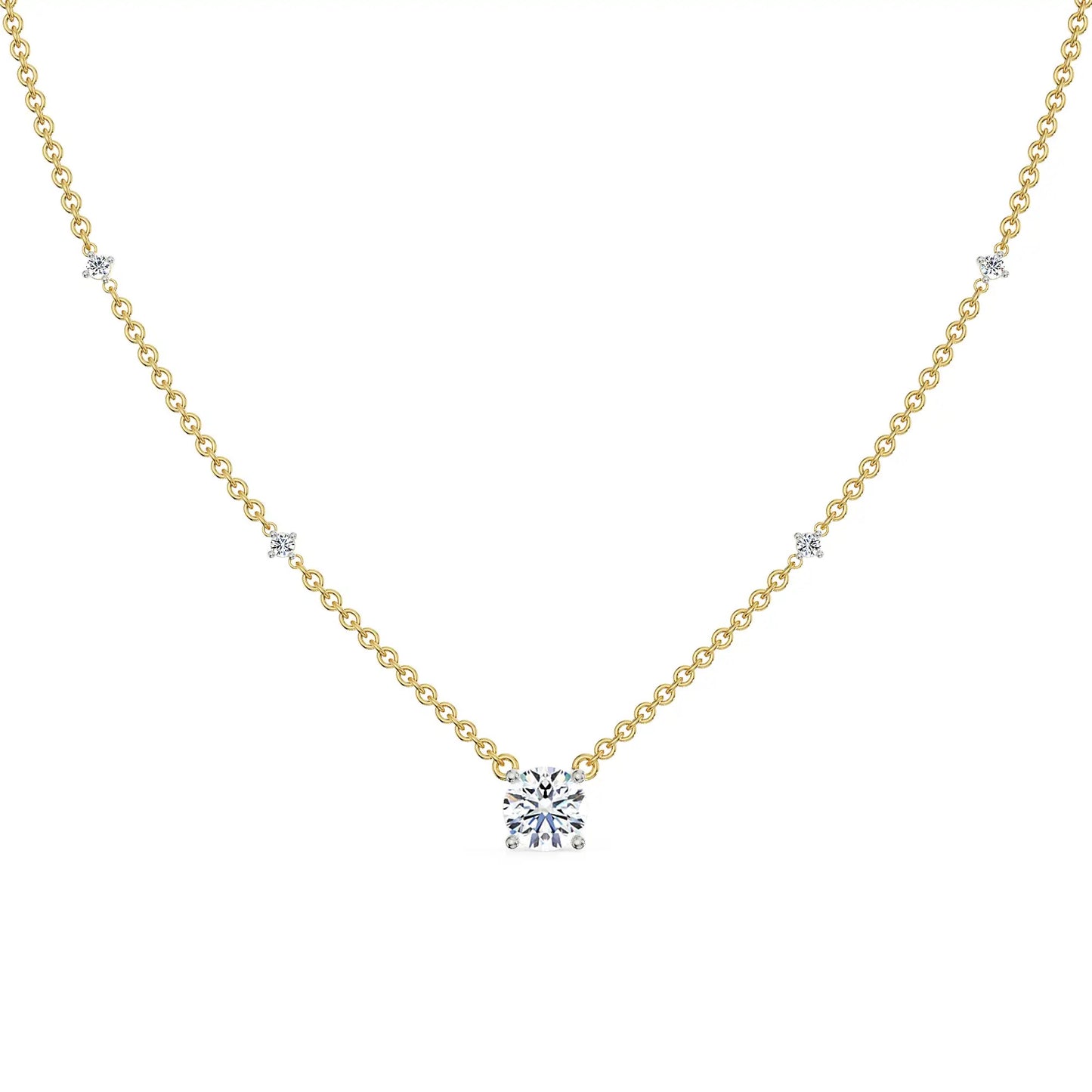 0.5 CT Solitaire Diamond Necklace
