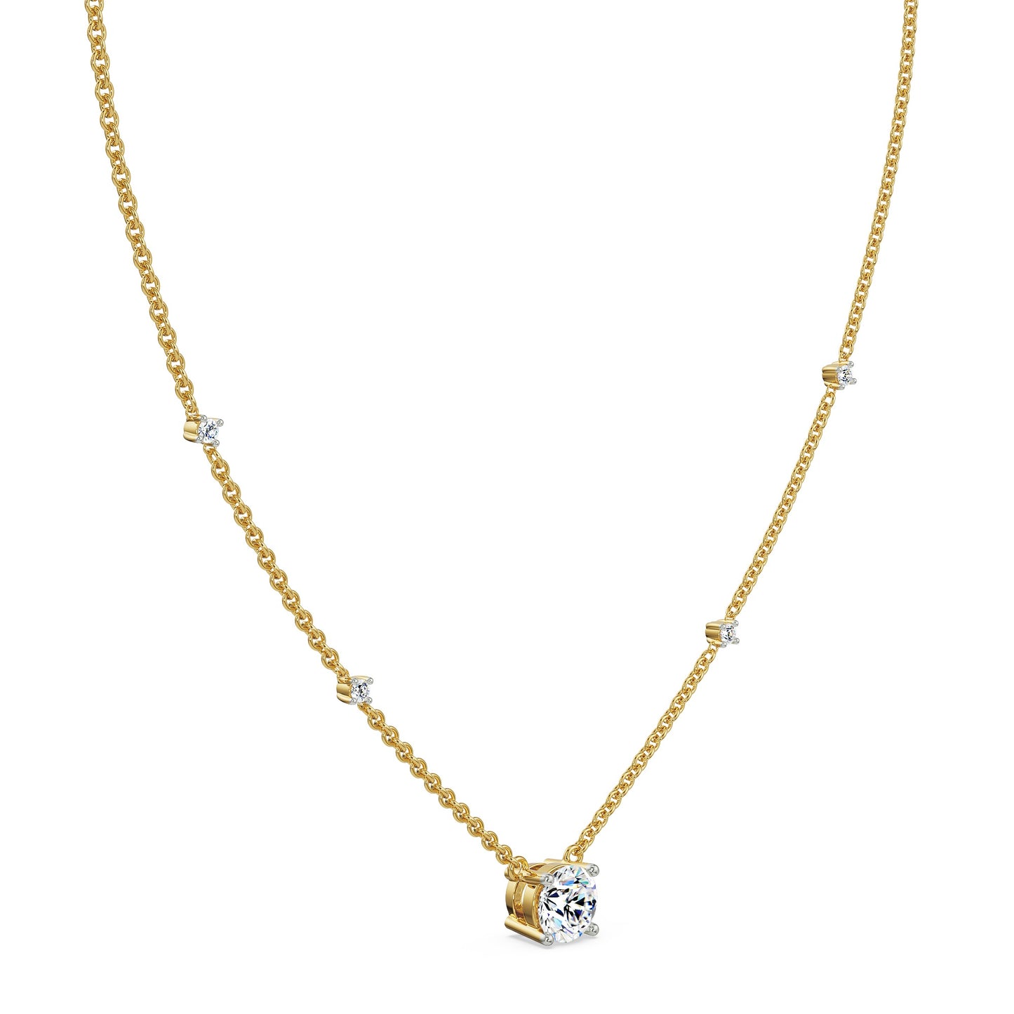 0.5 CT Solitaire Diamond Necklace