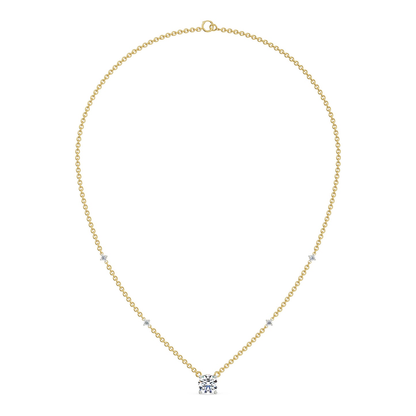 0.5 CT Solitaire Diamond Necklace