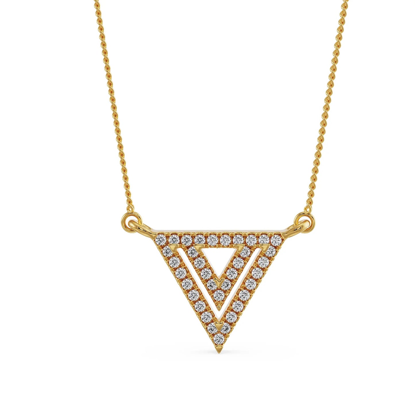 Inverted Triangle Diamond Necklace