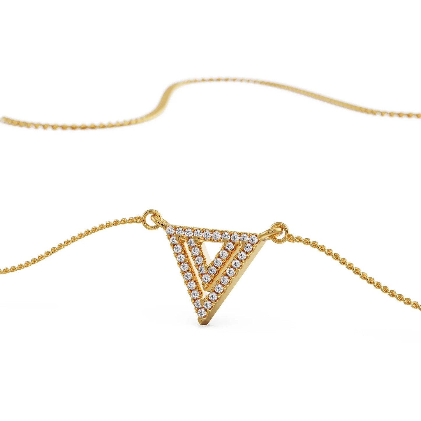 Inverted Triangle Diamond Necklace
