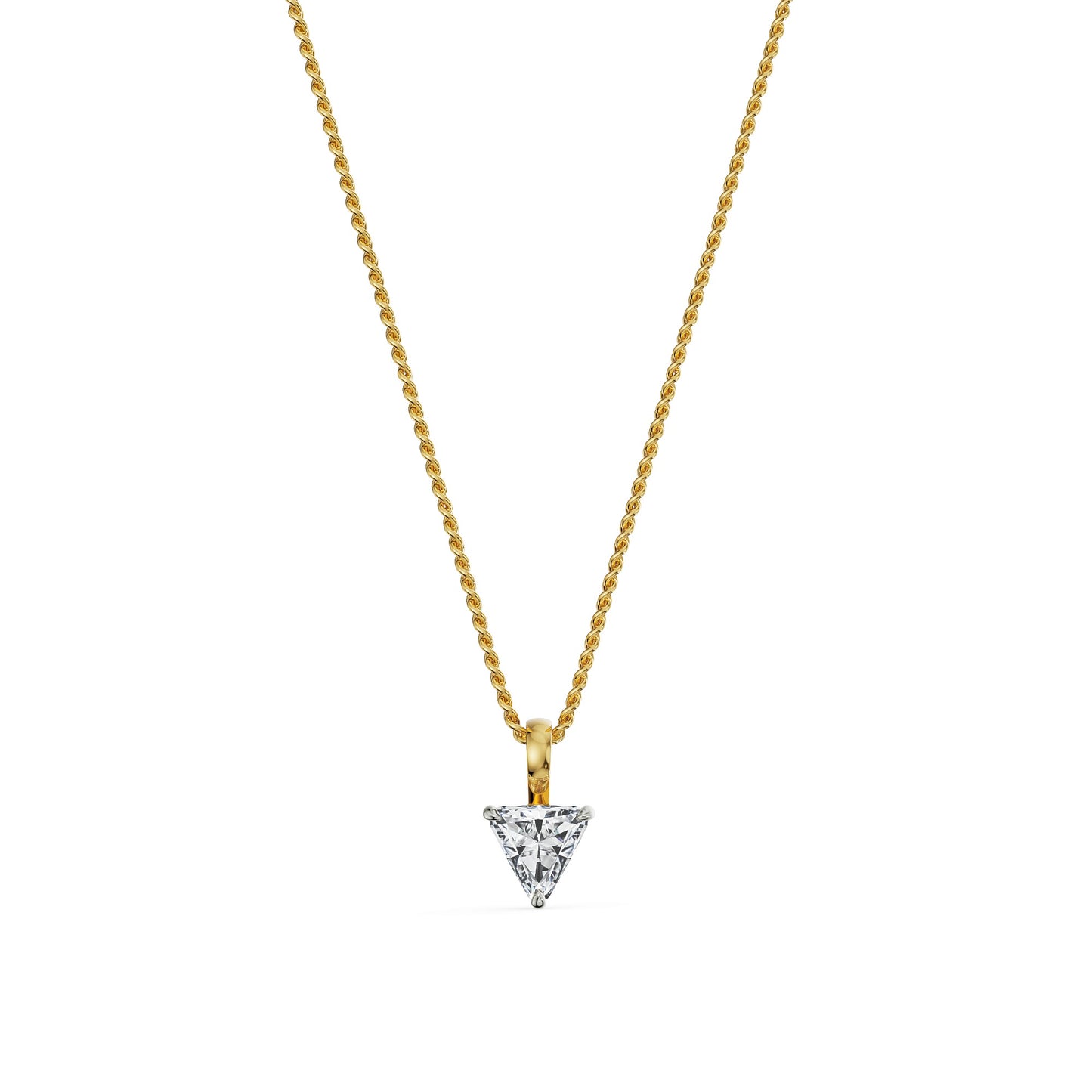 0.5 CT Trilliant Diamond Necklace