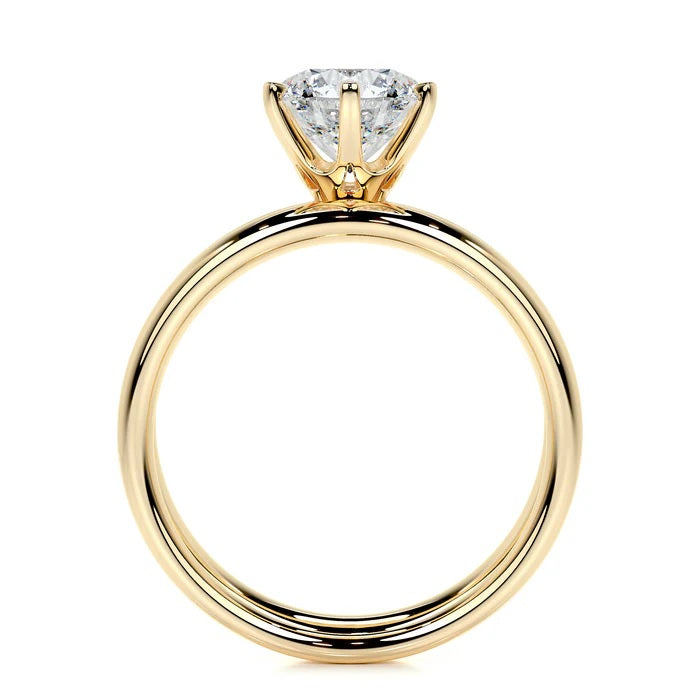 1.5 CT Brilliant Round Solitaire Ring with Matching Band