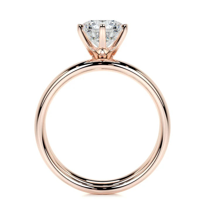 1.5 CT Brilliant Round Solitaire Ring with Matching Band