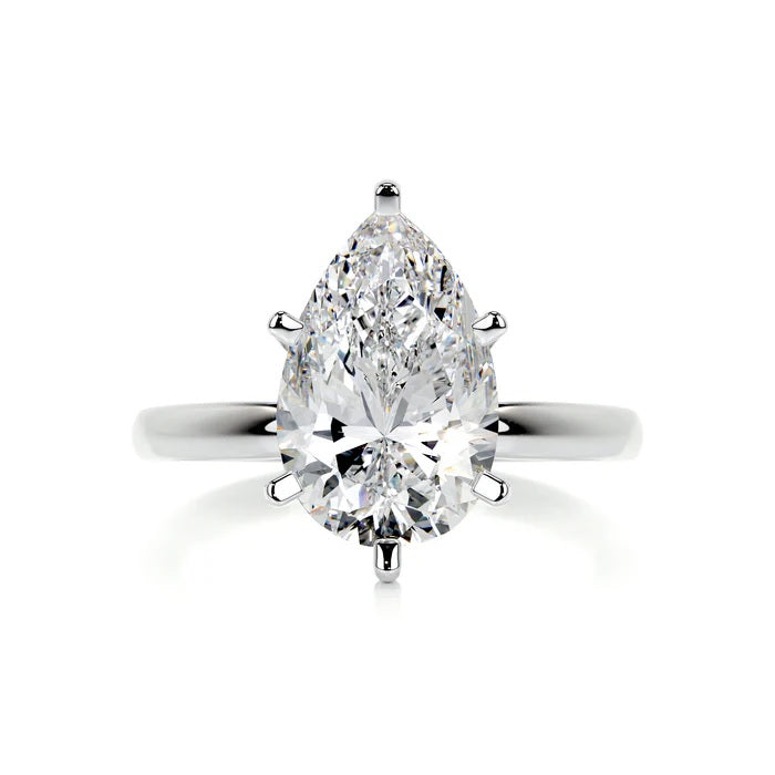 1 CT Solitaire Pear Cut Diamond Ring