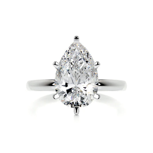 1 CT Solitaire Pear Cut Diamond Ring