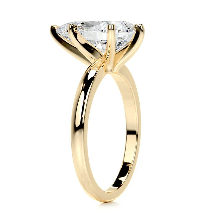 1 CT Solitaire Pear Cut Diamond Ring