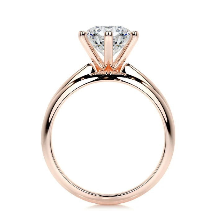 3 CT Brilliant Round Solitaire Diamond Ring with Matching Band