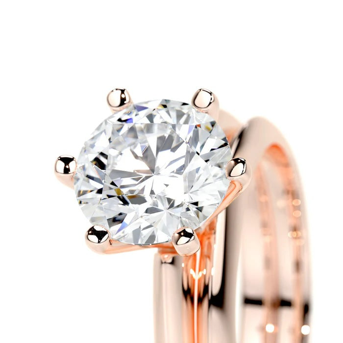 3 CT Brilliant Round Solitaire Diamond Ring with Matching Band