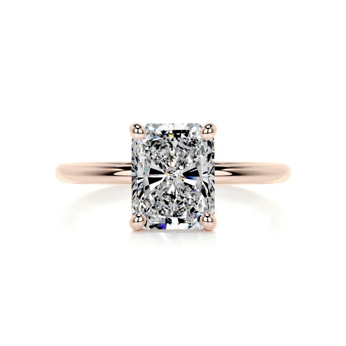 2 CT Solitaire Radiant Cut Diamond Ring